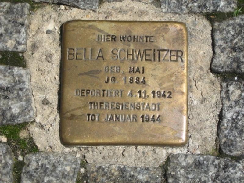 Stolperstein für Bella Schweitzer. Copyright: MTS