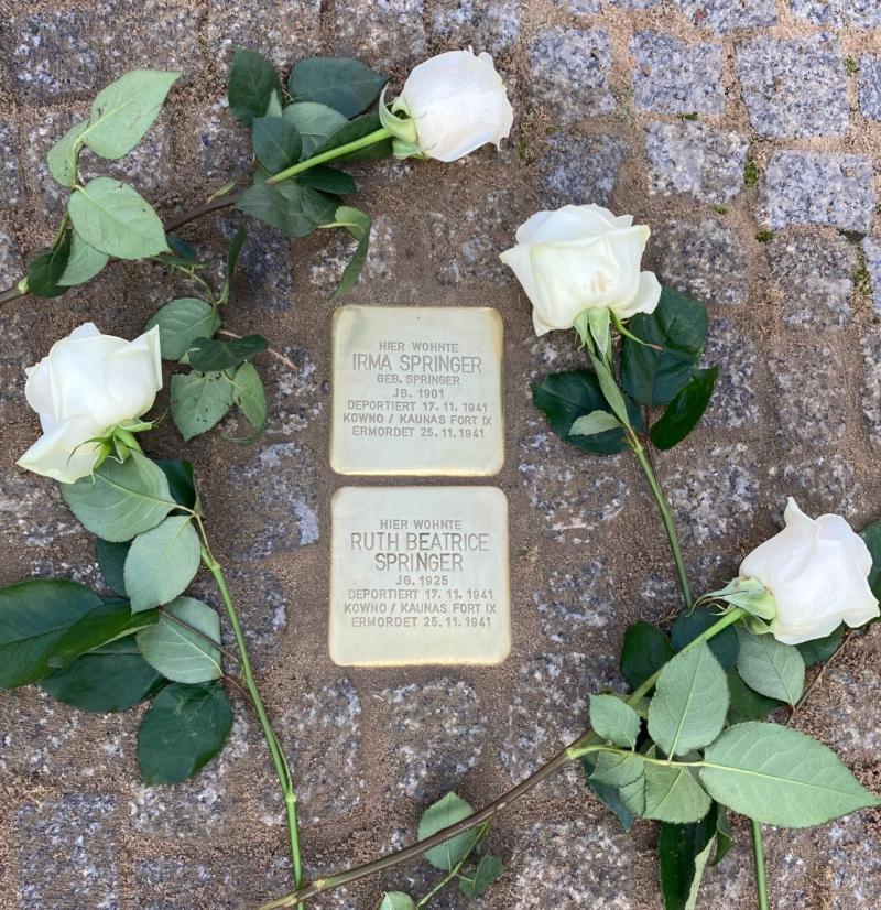 Stolpersteine Irma und Ruth Springer © Koordinierungsstelle Stolpersteine Berlin