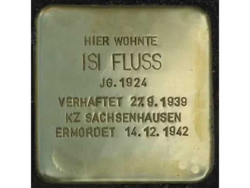Stolperstein Isi Fluss © H.J. Hupka