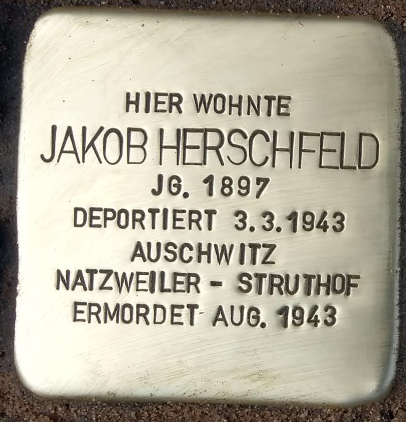 Stolperstein Jakob Herschfeld © Koordinierungsstelle Stolpersteine Berlin