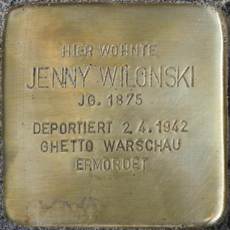 Stolperstein für Jenny Wilonski
