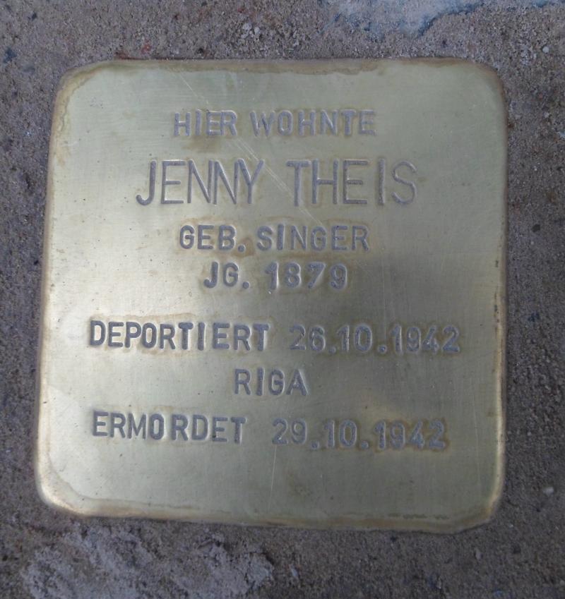 Stolperstein für Jenny Theis
