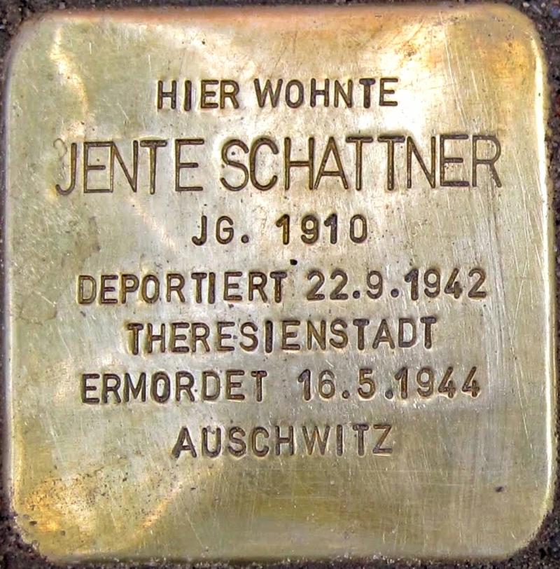 Stolperstein Jente Schattner © Howard Shattner