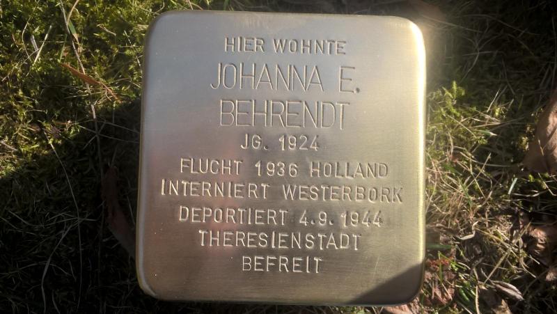 Stolperstein für Johanna Behrendt (Bild: Projekt-Stolpersteine)