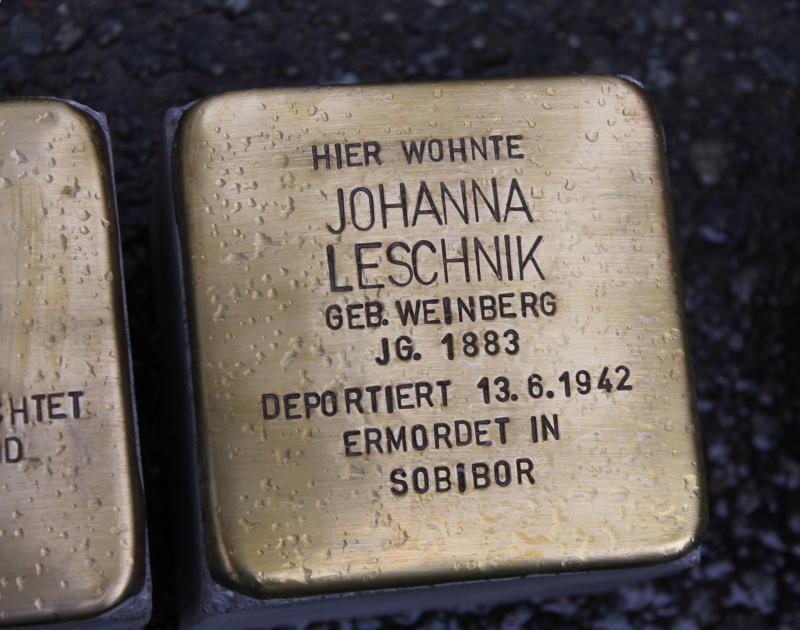 Stolperstein Johanna Leschnik © Koordinierungsstelle Stolpersteine Berlin