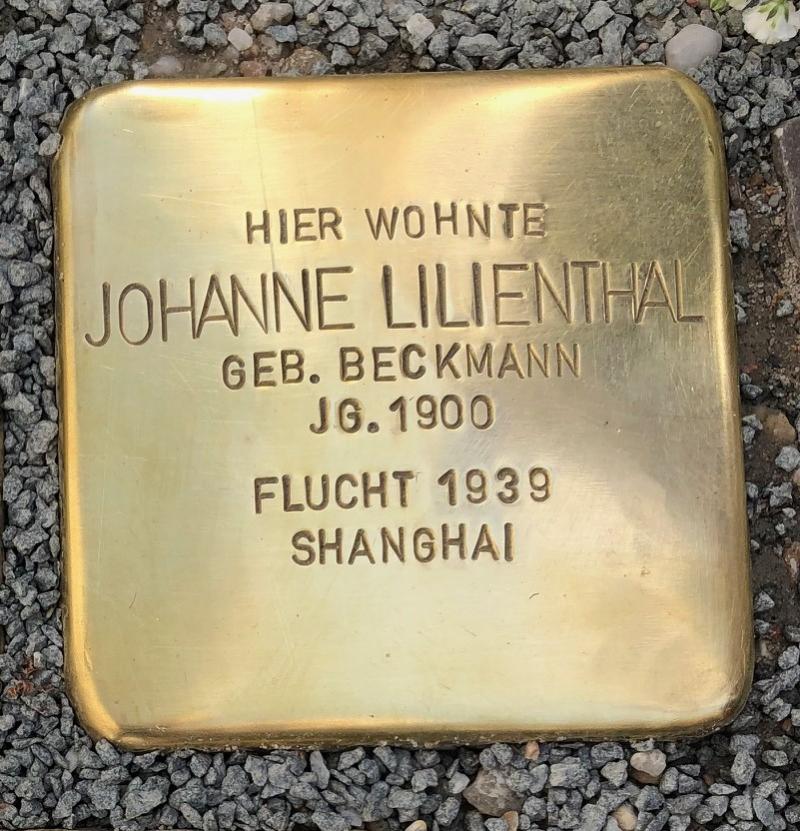 Stolperstein Johanne Lilienthal, geb. Beckmann © S. Davids