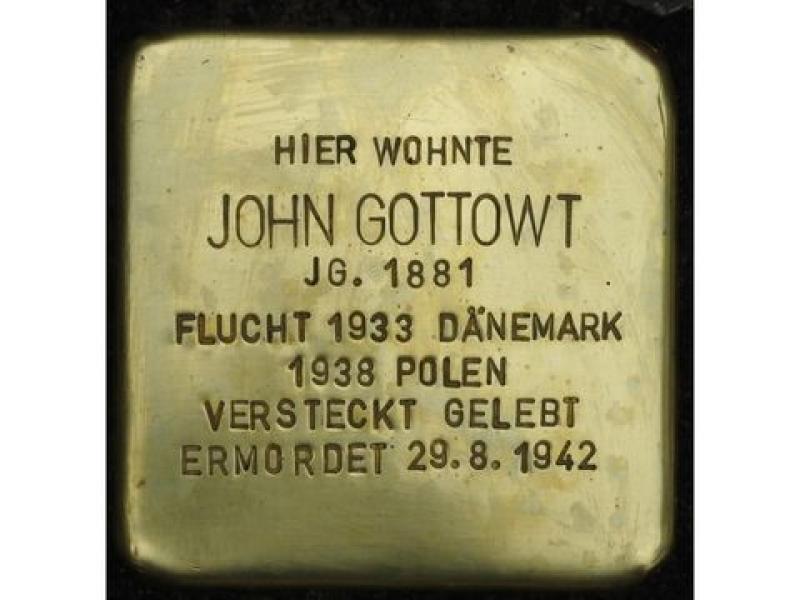 John Gottowt © Stolpersteininitiative, Hupka