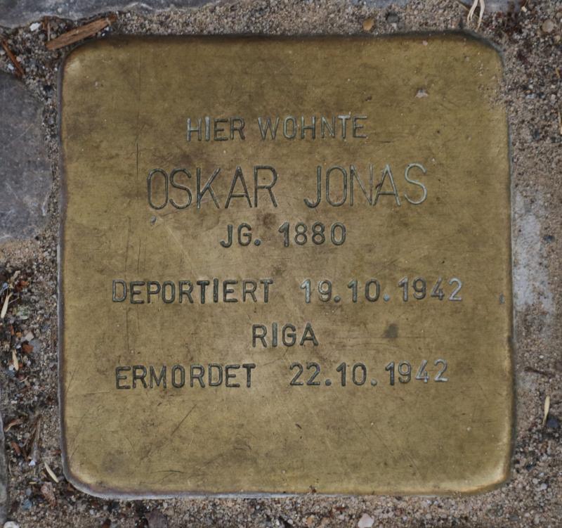 Stolperstein Oskar Jonas © Initiative Spandau