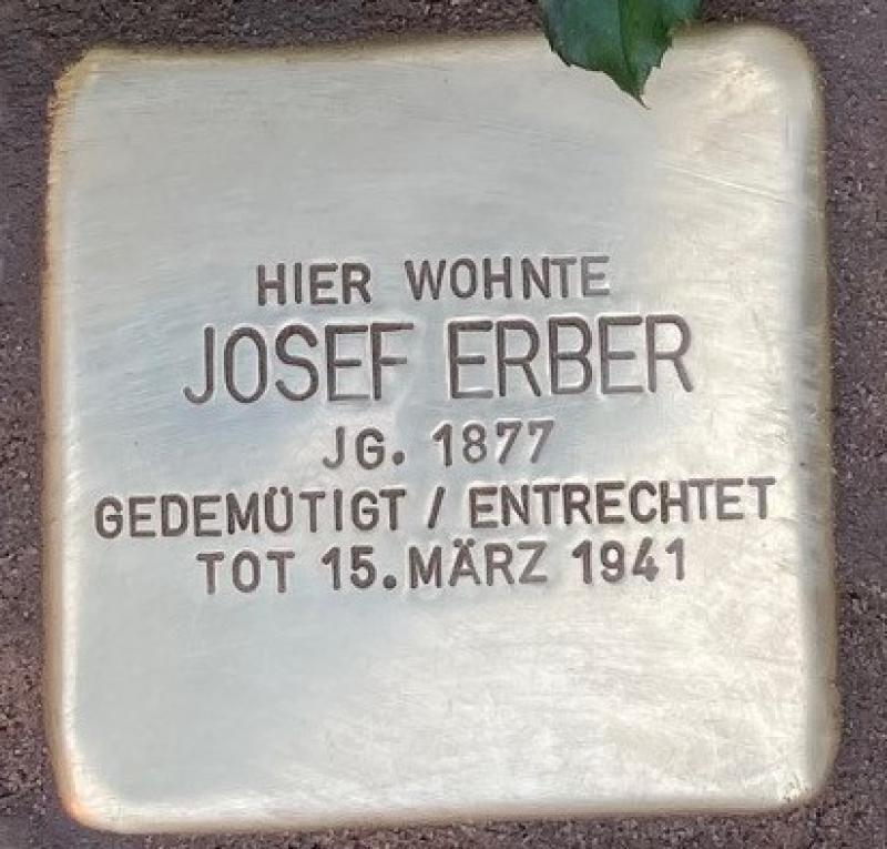 Stolperstein Josef Erber © Koordinierungsstelle Stolpersteine Berlin