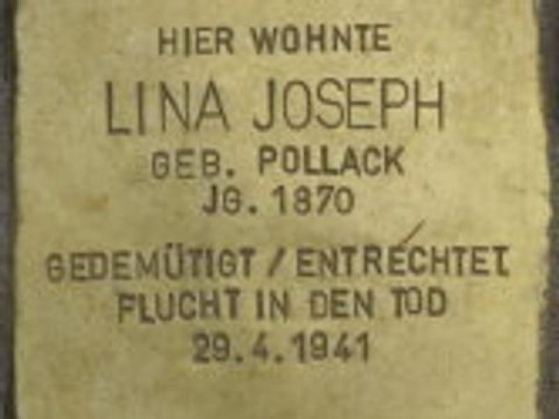 Stolperstein Lina Joseph, Bild: H.-J. Hupka 