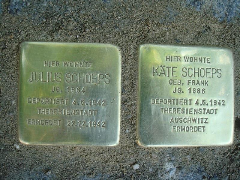Stolpersteine für Julius und Käte Schoeps
