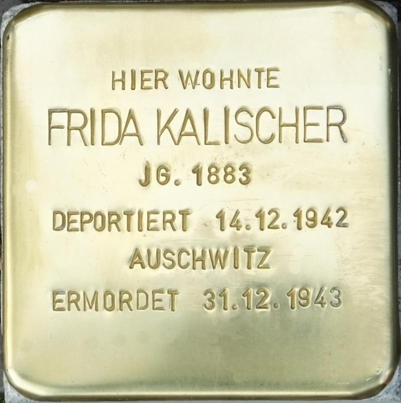 Stolperstein für Frida Kalischer, Foto: Stolpersteine-Initiative CW, H.-J. Hupka, 2014