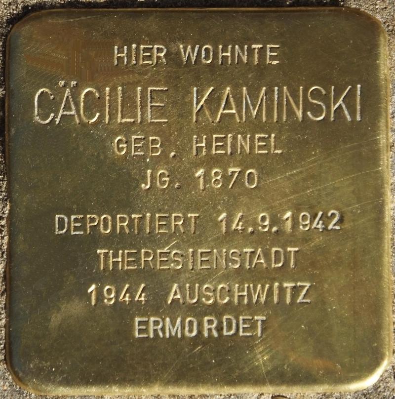 Stolperstein für Cäcilie Kaminski, Foto: Stolpersteine-Initiative CW, H.-J. Hupka, 2015