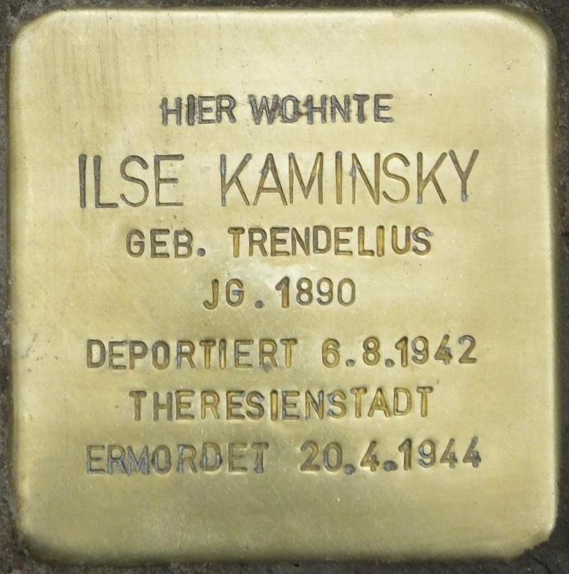 Stolperstein für Ilse Kaminsky, Foto Stolpersteine-Initiative CW, Hupka, 2015