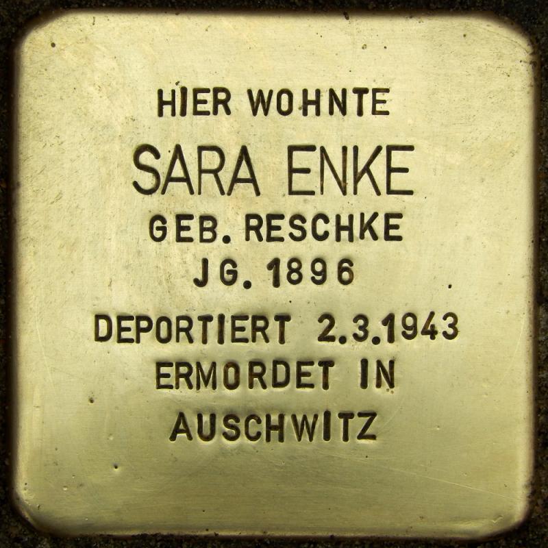 Stolperstein für Sara Enke