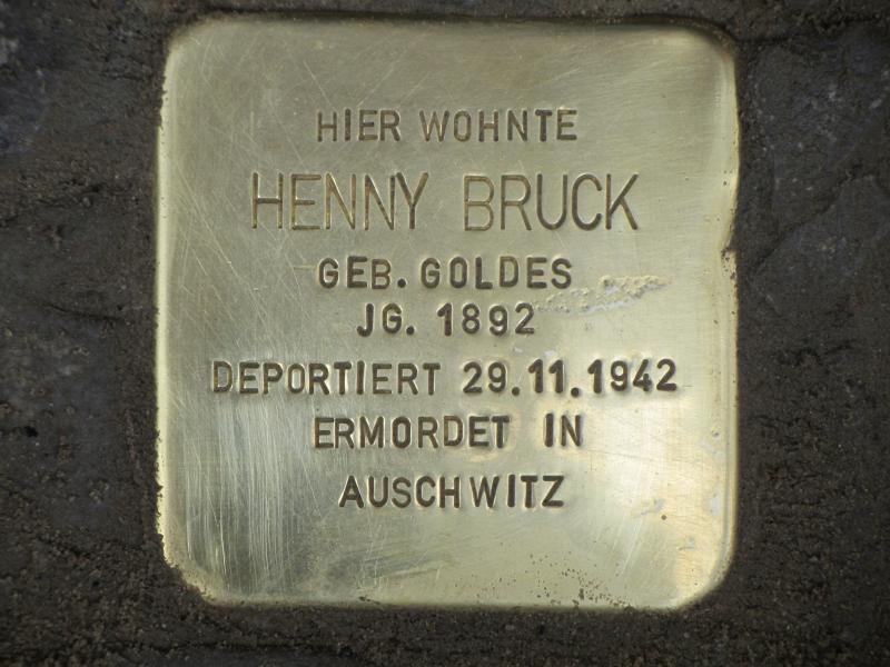 Stolperstein für Henry Bruck © Initiative Charlottenburg-Wilmersdorf
