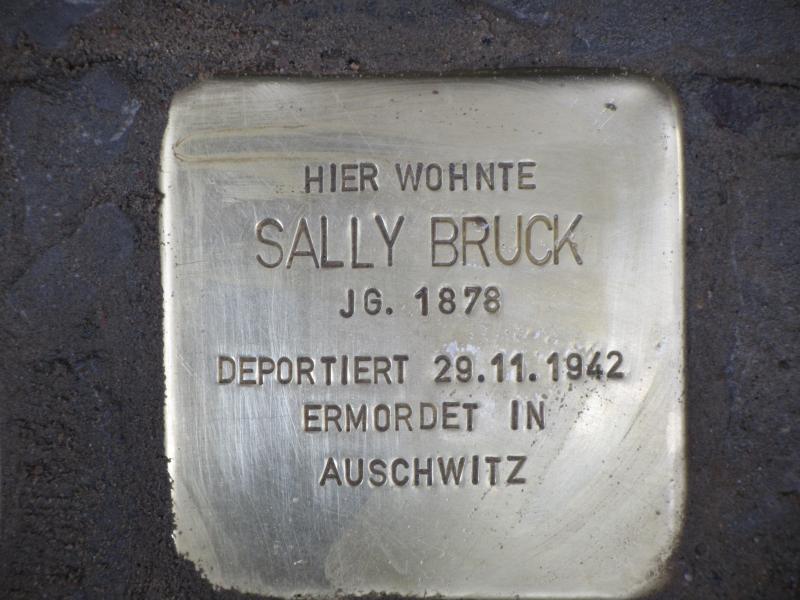 Stolperstein für Sally Bruck © Initiative Charlottenburg-Wilmersdorf, April 2013