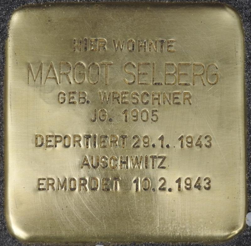 Stolperstein Margot Selberg (Bild: Stolpersteine-Initiative CW, Hupka)
