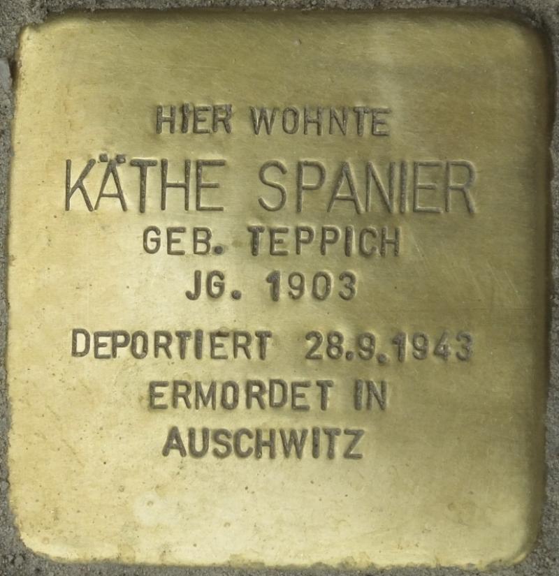 Stolperstein Käthe Spanier © H. J. Hupka