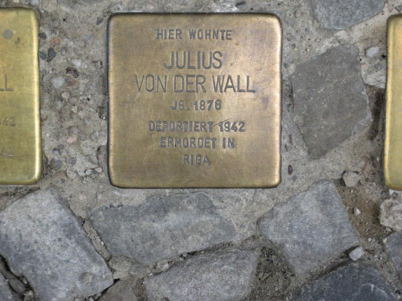 Stolperstein für Julius von der Wall. Copyright: MTS