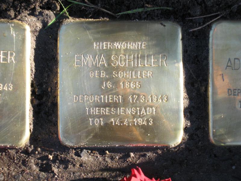 Stolperstein für Emma Schiller © MTS