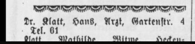 Adressbuch Marienwerder 1921