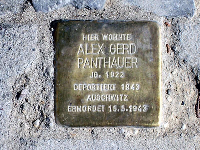 Stolperstein für Alex Gerd Panthauer. Copyright: MTS