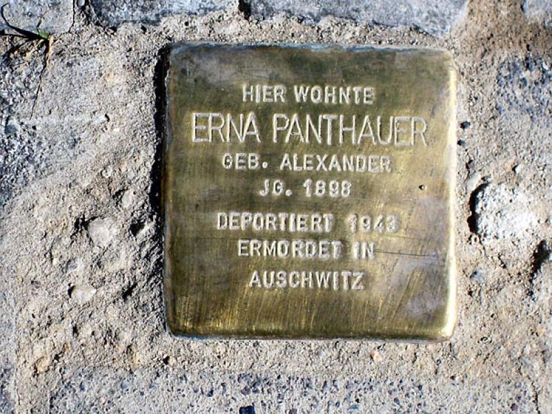 Stolperstein für Erna Panthauer. Copyright: MTS