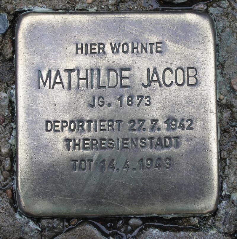 Stolperstein für Mathilde Jacob © Koordinierungsstelle Stolpersteine Berlin