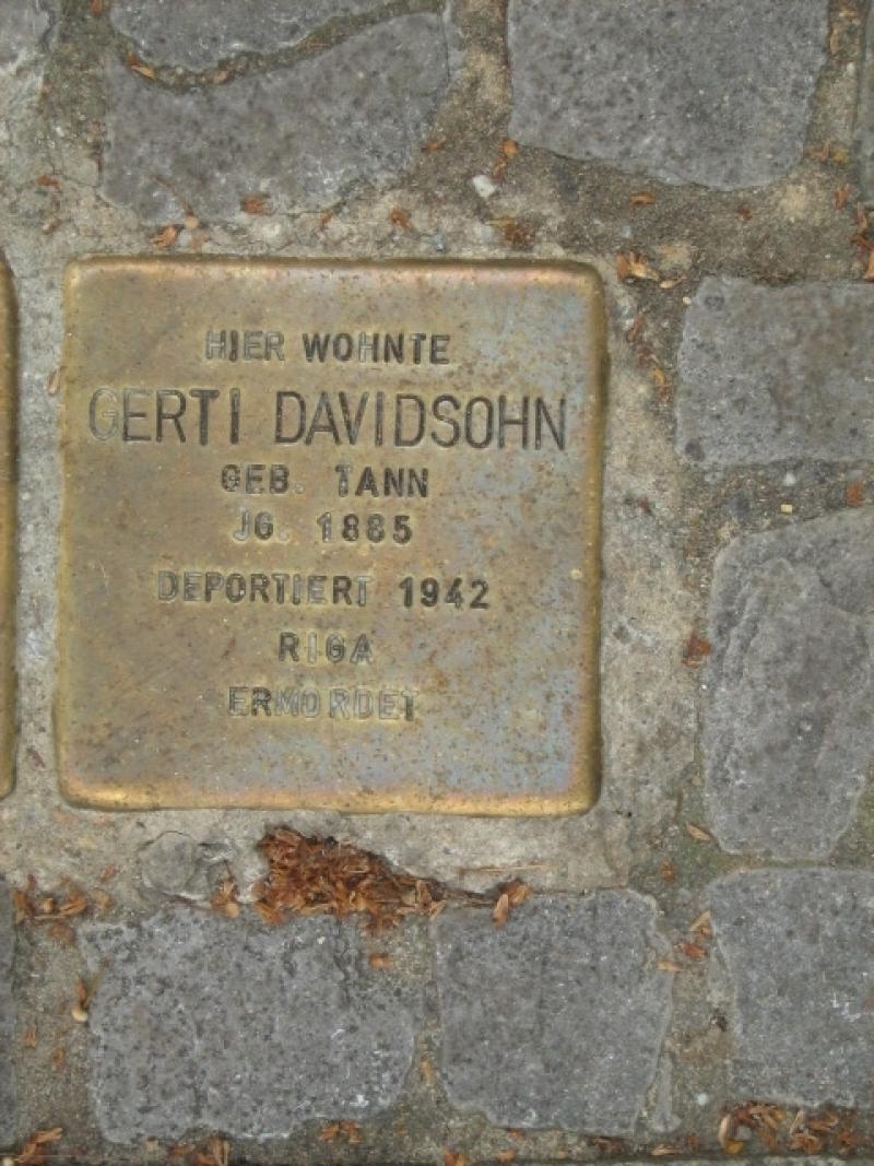 Stolperstein für Gerti Davidsohn. Copyright: MTS