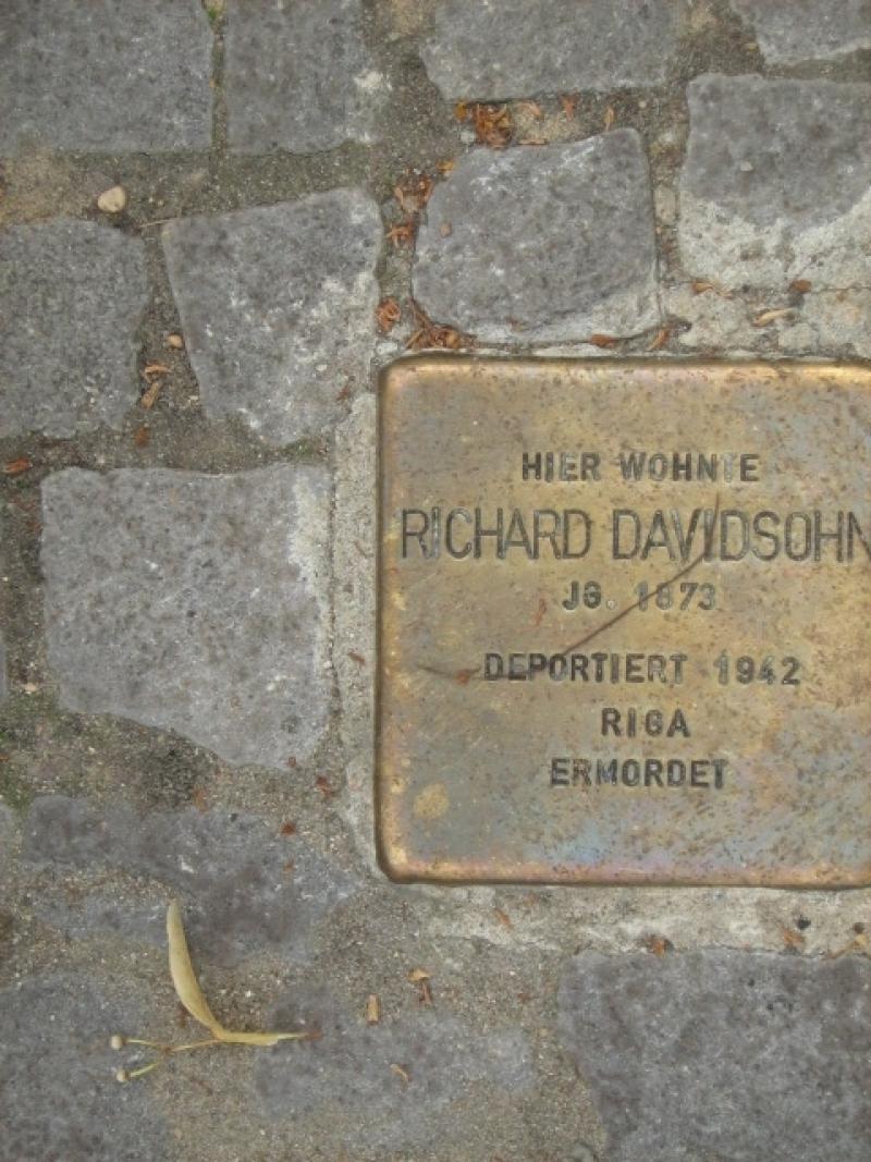 Stolperstein für Richard Davidsohn. Copyright: MTS