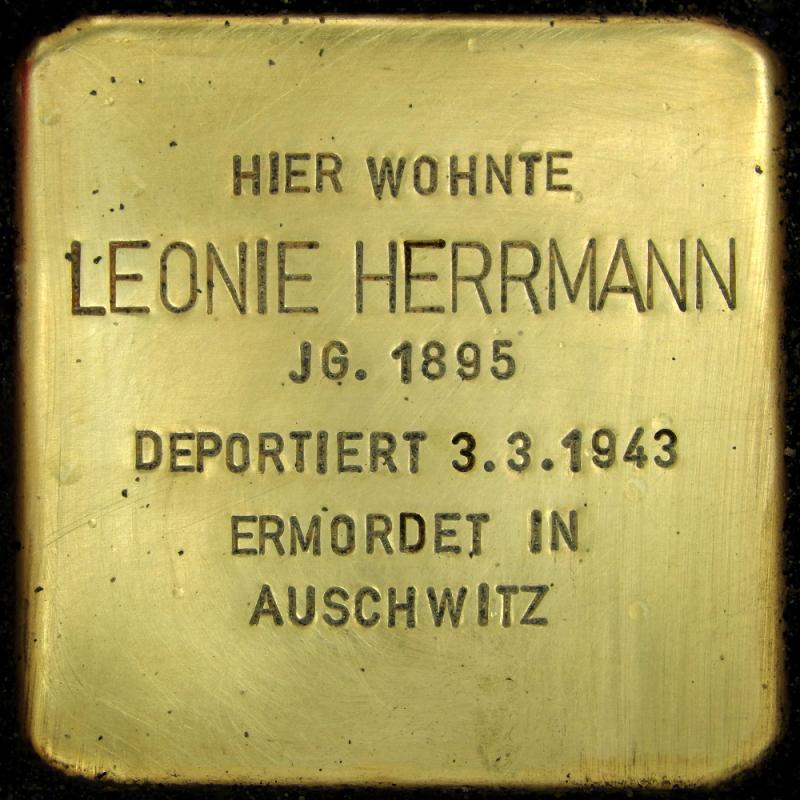 Stolperstein für Leonie Herrmann