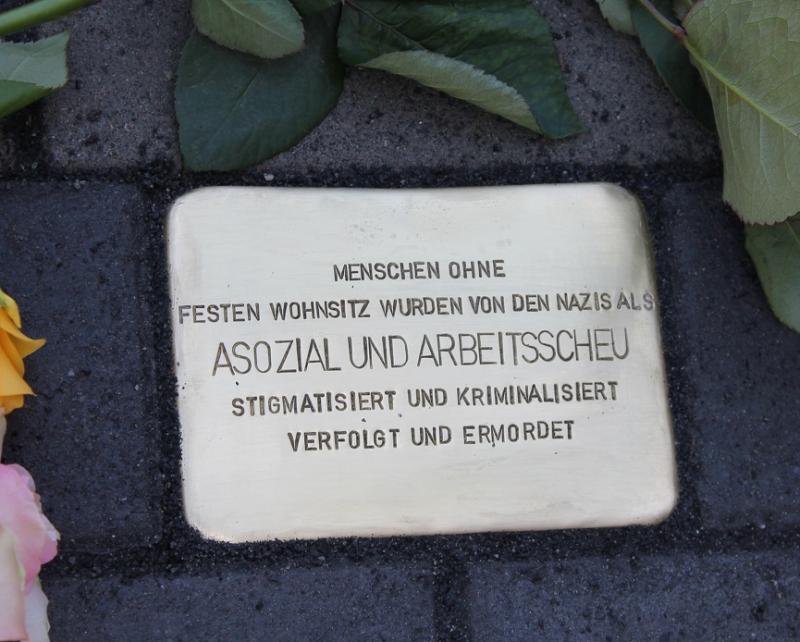 Kopfstein Wohnungslose © Koordinierungsstelle Stolpersteine