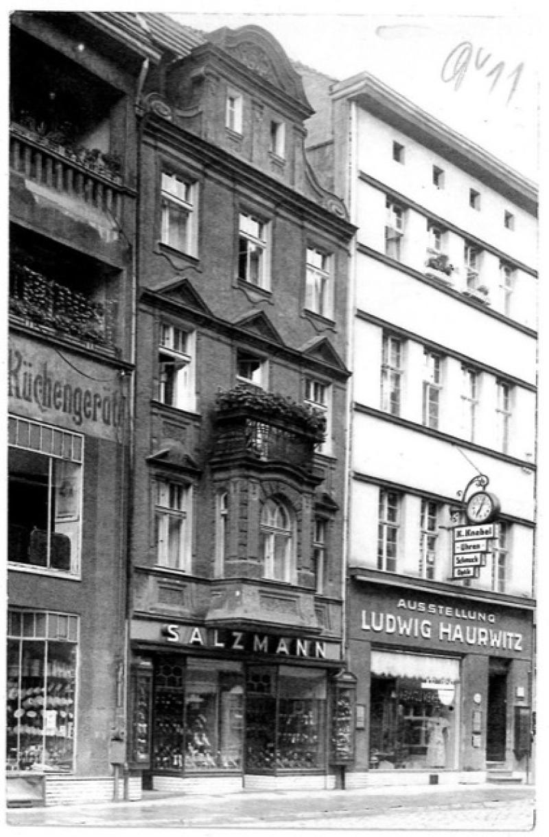 Schuhhaus Salzmann, Preußische Straße 49, Glogau; Bild: Entschädigungsamt Berlin