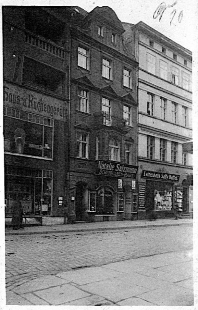 Schuhhaus Salzmann, Preußische Straße 49, Glogau; Bild: Entschädigungsamt Berlin