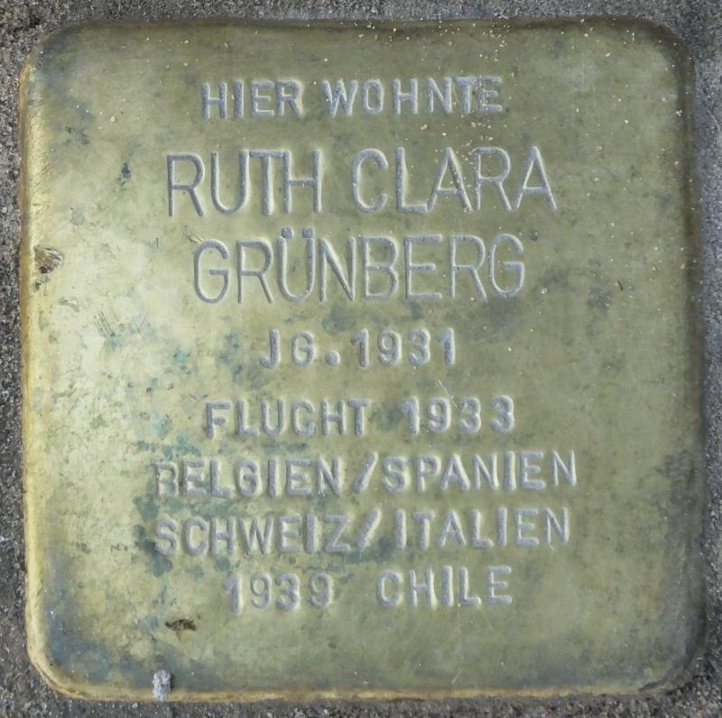 Stolperstein für Ruth Clara Grünberg