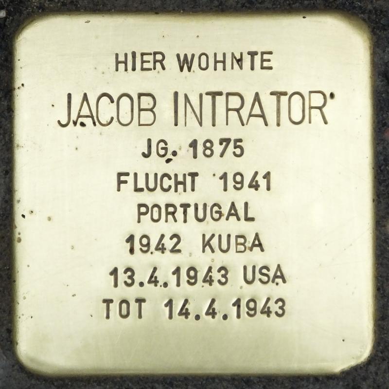 Stolperstein für Jakob Intrator