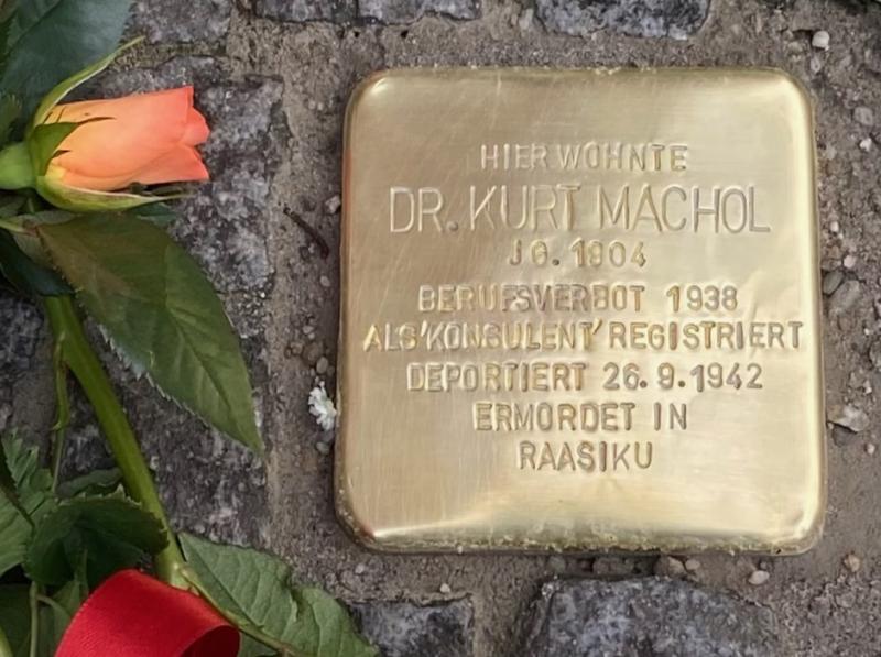 Stolperstein für Dr. Kurt Jakob Machol © A. Kahane