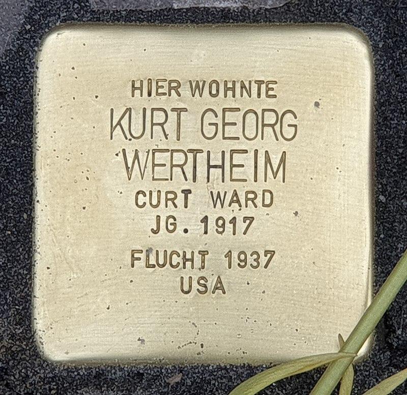 Stolperstein Kurt Georg Wertheim, Foto: OTFW