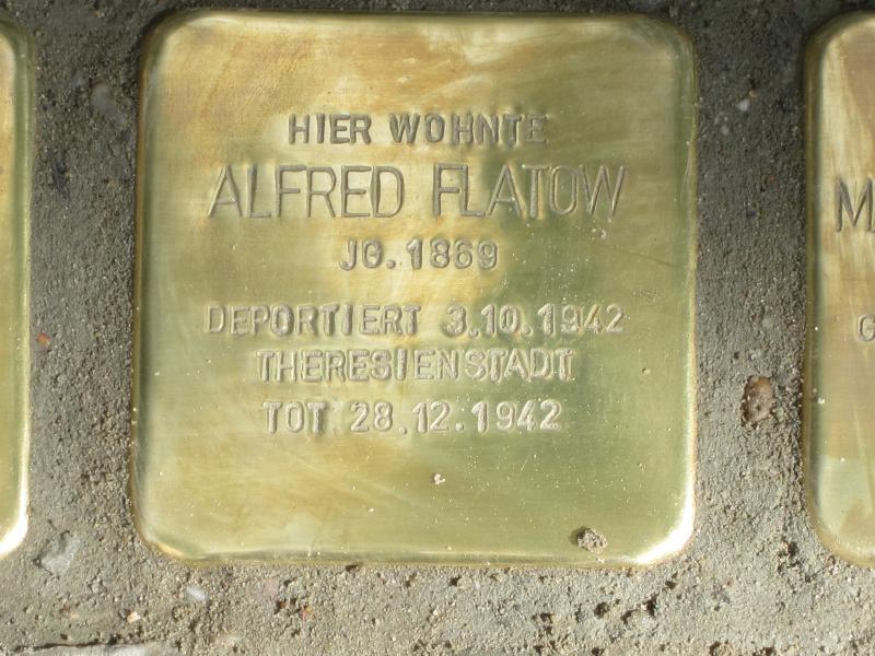 Stolperstein für Alfred Flatow. Copyright: MTS