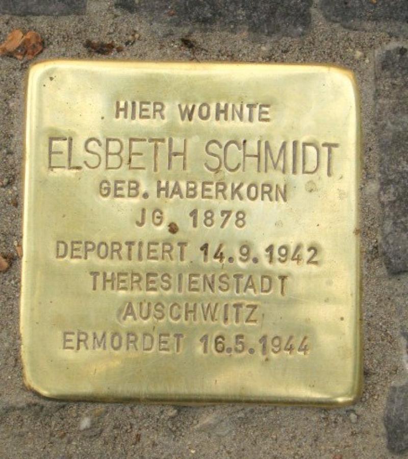 Stolperstein für Elsbeth Schmidt. Copyright: MTS