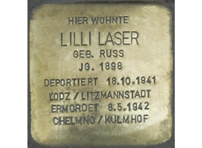 Stolperstein Lilli Laser Bild: Stolpersteine-Initiative CW, Hupka