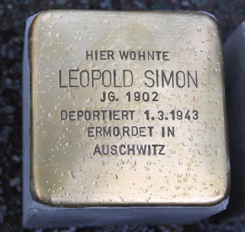 Stolperstein Leopold Simon © Koordinierungsstelle Stolpersteine Berlin