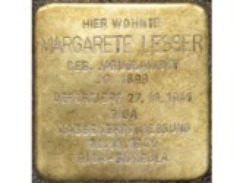 Stolperstein für Margarete Lesser © H.-J.Hupka, 2015