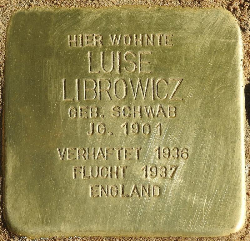 Stolperstein Luise Librowicz, Bild: Stolpersteine-Initiative CW, Hupka 