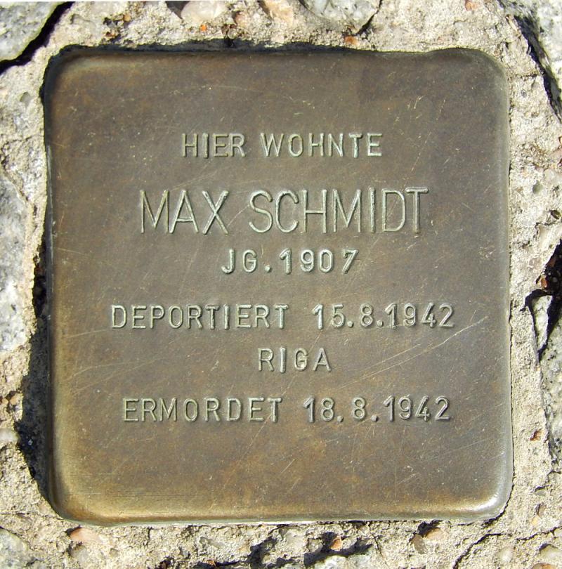 Stolperstein für Max Schmidt