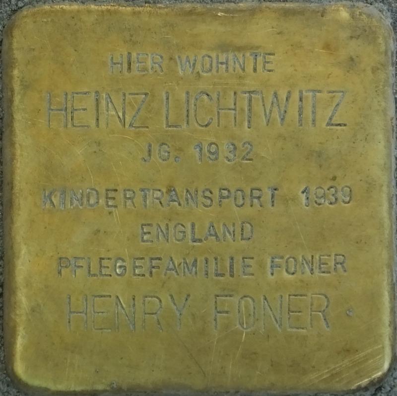 Stolperstein Heinz Lichtwitz (Bild: Stolpersteine-Initiative CW, Hupka)