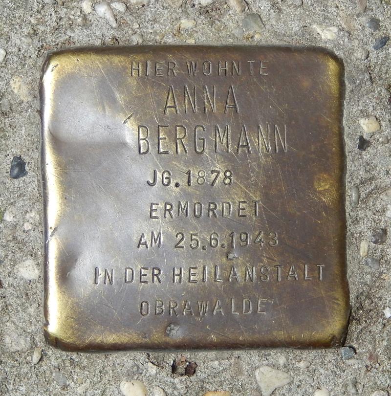 Stolperstein für Anna Bergmann