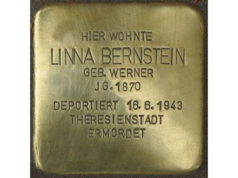 Stolperstein Linna Bernstein © Stolpersteine-Initiative CW, Hupka