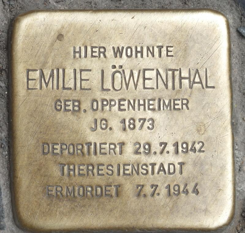 Stolperstein für  Emilie Löwenthalr© H.-J.Hupka
